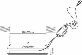 Lampada LED da incasso LED/24W/230V