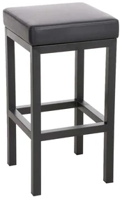 Sgabello Da Bar Taylor B80 Con Seduta Imbottita İn Ecopelle / Schwarz