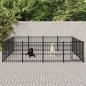 Gabbia per Cani da Esterno in Acciaio 15,05 m²