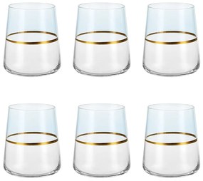 Set 6 bicchieri acqua 420 ml blu e oro Spectrum