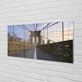 Quadro acrilico SCHYSCRAPERS Bridge Sunset 100x50 cm