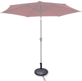 Costway Base per ombrellone rotondo in resina da esterno Φ54,5x35cm, Supporto per il palo ombrello φ38 o φ48mm Bronzo
