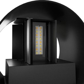 Applique LED 12W Bidirezione Curvo IP65 CCT con LED OSRAM - Nera