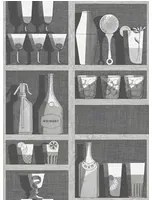 Fornasetti Tapete Cocktails von Cole and Son - Soot and Snow