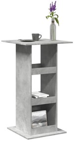 Tavolo Bar Portaoggetti Grigio Cemento 60x60x102 Cm Multistrato /