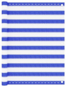 Paravento Da Balcone Blu E Bianco 120x300 Cm İn Hdpe /