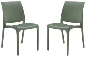 VOLGA - sedia da giardino in plastica set da 2