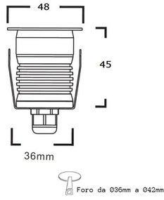 Faretto LED 3W, IP67, 10° Taglio di Luce, Professional - LED OSRAM Colore  Bianco Naturale 4.000K