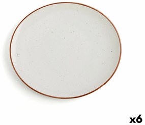 Piatto Piano Ariane Terra Ceramica Beige (30 x 27 cm) (6 Unità)