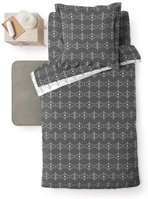 Copripiumino grigio scuro in cotone per letto singolo 140x200 cm Aristide – douceur d'intérieur