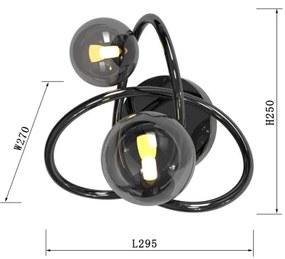 Wofi 4014-205 - Applique a LED NANCY 2xG9/3,5W/230V nero/cromo