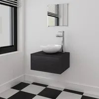 Set Mobili da Bagno con Lavabo 3 pz Nerocod mxl 119224