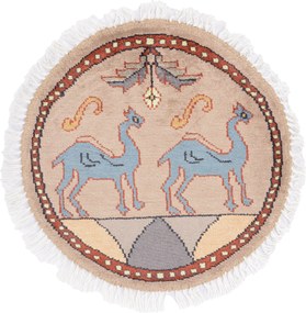 Agra Tappeto 50 x 50 (Indian) Annodato A Mano