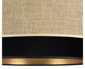 Lampada da soffitto SARTA 1xE27/60W/230V Ø 45 cm nero/iuta