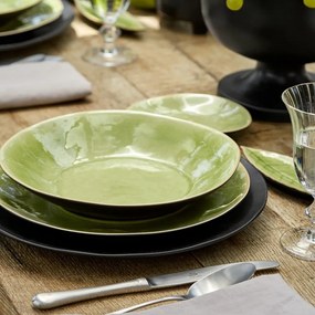 Piatto fondo in gres verde chiaro , ⌀ 25 cm Riviera - Costa Nova