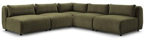 Divano angolare verde (variabile) Jeanne - Bobochic Paris