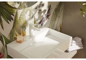 KFA Armatura 4522-815-44 - Miscelatore per lavabo + piletta MALAGA 15,9 cm, bianco