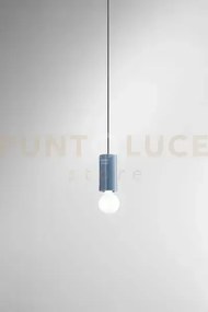Sospensione ceramica e metallo blu lucido idea 1 luce attacco e27 d...
