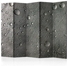Paravento Steel surface with water drops II [Room Dividers]