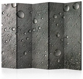 Paravento  Steel surface with water drops II [Room Dividers]  Colore ---, Dimensioni e Misure 225x172