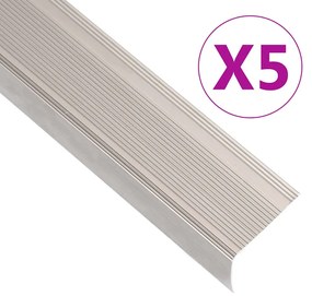 Profili A L Per Gradini 5 Pz İn Alluminio 100 Cm Champagne /