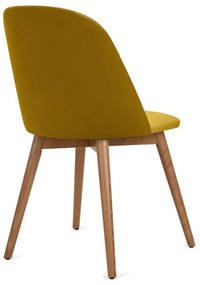 Sedia da pranzo BAKERI 86x48 cm giallo/faggio