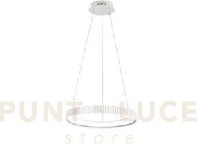 Lampadario a sospensione led nike bianca in metallo 40w 5840lm cct ...