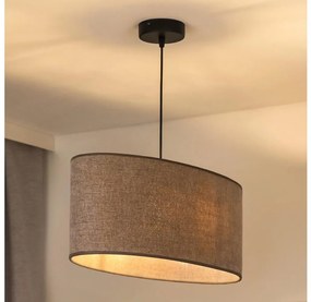 Duolla - Lampadario a sospensione con filo OVAL 1xE27/15W/230V marrone