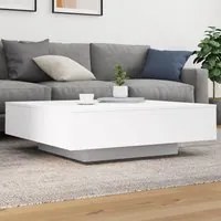 Tavolino da Salotto Bianco 100x100x31 cm in Legno Multistratocod mxl 110049