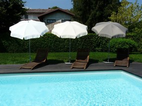 Ombrellone da Giardino Ø2 m Palo Ø33 mm in Acciaio Maffei Borgo Ecru...