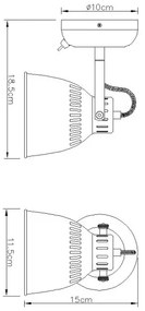 Globo 54651-1 - Luce Spot da parete HERNAN 1xE14/40W/230V