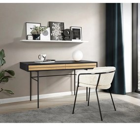 Scrivania nera a righe, 130 x 60 cm - Woodman