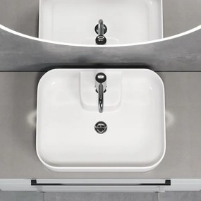 BATH DELUXE 06-050-12-11-00-Lavabo da appoggio KRISTIANSAND 51x40 cm ceramica/bianco