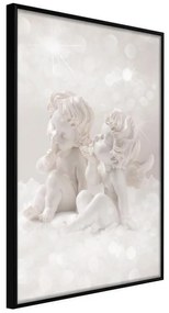 Poster  Cute Angels  Cornice Quadri Cornice nera, Larghezza x Altezza Home decor 40x60