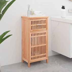 Armadietto Da Bagno 42x29x82 Cm İn Legno Massello Di Noce /
