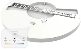 Plafoniera LED EVORA, 24W, 230V, 3000/4000/6000K, Ø 30 cm, bianca