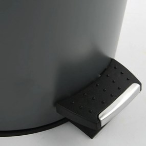 Cestino per la spazzatura grigio scuro in acciaio con pedale 3 l Adonis – Spirella