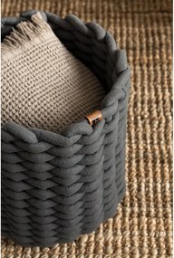 Cesto in tessuto ø 25x25 cm Peach Skin Round M – Bigso