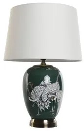 Lampada da tavolo Home ESPRIT Bianco Verde Turchese Dorato Ceramica 50 W 220 V 40 x 40 x 59 cm