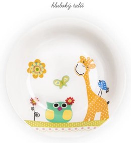Set da pranzo per bambini in porcellana 3 pezzi Giraffa - Orion