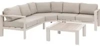 Salottino da giardino angolare beige Evasion