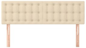 Testiere 2 pz crema 72x5x78/88 cm in tessuto