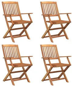 Set da pranzo per giardino 5 pz in legno massello di acacia