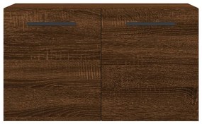 Mobile a parete rovere marrone 60x36,5x35 cm legno multistrato