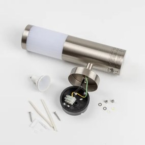 Applique LED da esterno con sensore 1x GU10/5W/230V, cromo opaco