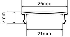 Cover Bianca per Binario Magnetico 1m Colore Bianco