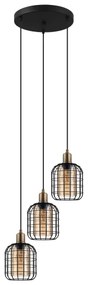Eglo 43499 - Lampadario su corda CHISLE 3xE27/40W/230V