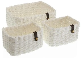 Set di Cestini Versa Bianco Carta 19 x 12 x 26 cm