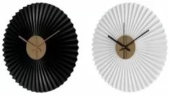 Orologio da Parete DKD Home Decor Bianco Nero Bianco/Nero Ferro Plastica Moderno 30 x 4 x 30 cm (2 Unità)