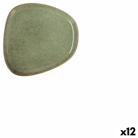 Piatto Piano Bidasoa Ikonic Ceramica Verde (14 x 13,6 cm) (Pack 12x)